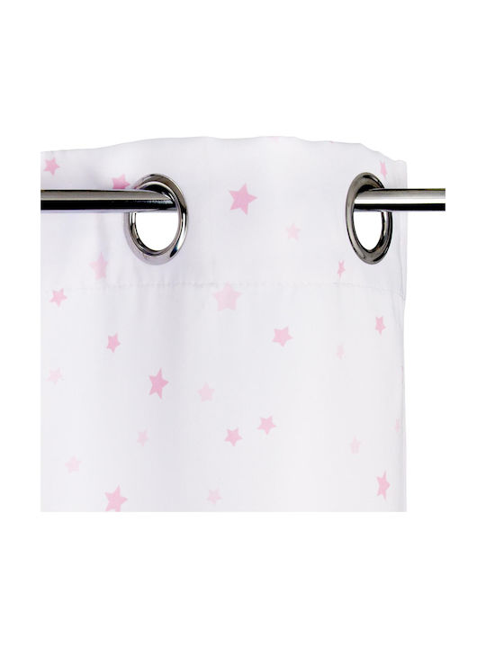 Atmosphera Kinder Vorhang Princess Bow mit Haken Rosa 126994A 140x260cm