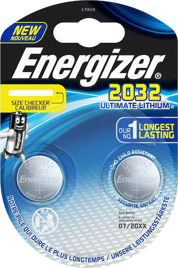 Energizer Ultimate Lithium Μπαταρίες Ρολογιών CR2032 3V 2τμχ