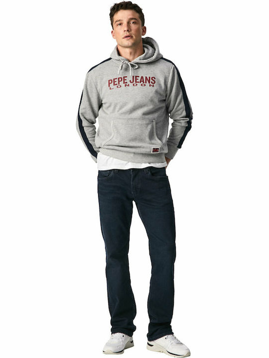 Andre Sweatshirt with Hood Grey Marl