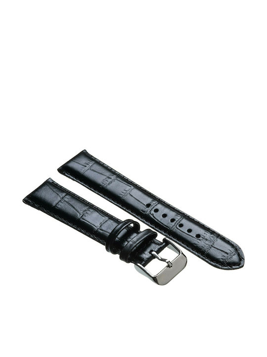 Tzevelion ART521 Δερμάτινο Λουράκι Μαύρο 20mm