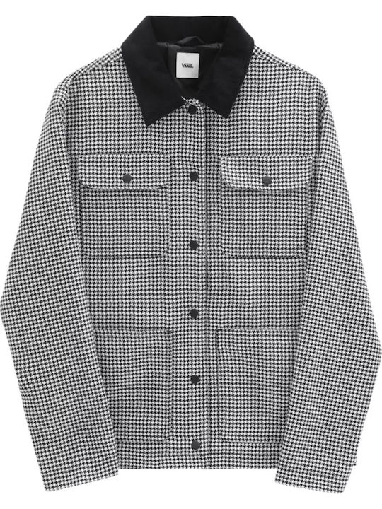 Suited Drill Chore Women's Short Lifestyle Jacket for Winter Black