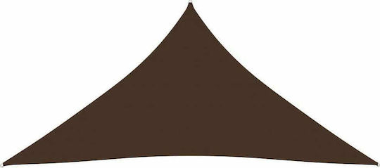 vidaXL Dreieck Sonnensegel Braun Mit Hoop & mit PU-Beschichtung 3x3m hergestellt aus Oxford-Gewebe