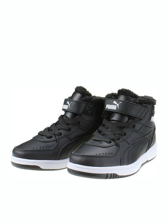 Puma Pantofi Sport pentru Copii Baschet Rebound Joy Fur PS Negre