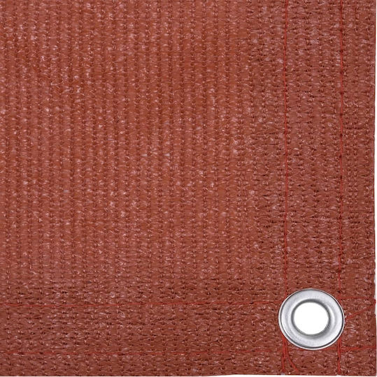 vidaXL Rechteckiger Schattengewebe Veranda-Teiler Braune in Einweg-Tischdecken mit Hoop 0.75x5m aus HDPE