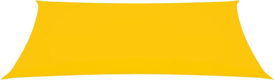 vidaXL Rectangular Shade Sail Yellow With Hoop & with PU Coating 4x7m Rectangle made of Oxford fabric