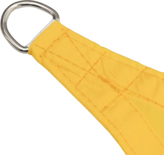 vidaXL Rectangular Shade Sail Yellow With Hoop & with PU Coating 4x7m Rectangle made of Oxford fabric