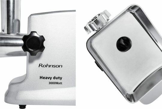 Rohnson Μηχανή Άλεσης Κιμά / Ντομάτας 3000W Ασημί