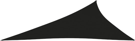 vidaXL Triangle Shade Sail Black With Hoop & with PU Coating 3x4m made of Oxford fabric