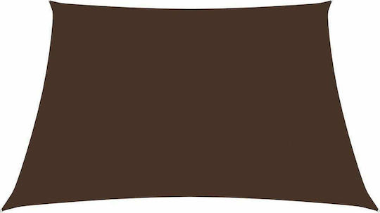 vidaXL Square Shade Sail Brown With Hoop & with PU Coating 3x3m