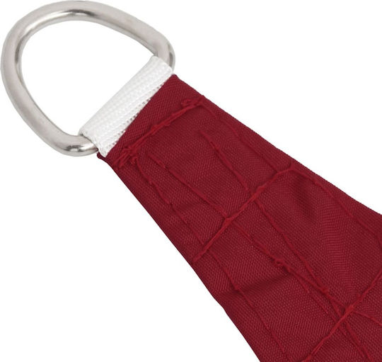 vidaXL Platz Sonnensegel Rot Mit Hoop & mit PU-Beschichtung 3.6x3.6m Quadratisch, aus Oxford-Gewebe