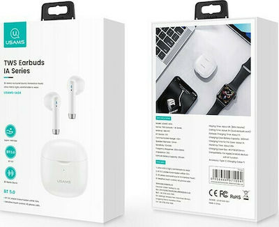 Usams IA04 Earbud Bluetooth Handsfree Headphone with Charging Case White