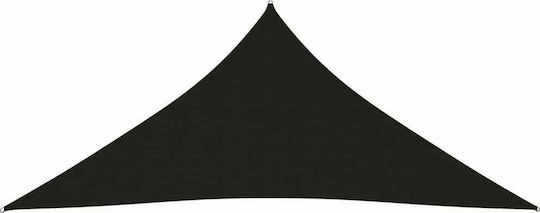 vidaXL Dreieck Sonnensegel Schwarz Mit Hoop & mit PU-Beschichtung 5x6x6m hergestellt aus Oxford-Gewebe