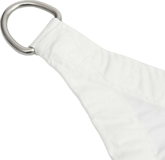 vidaXL Dreieck Sonnensegel Weiß Mit Hoop & mit PU-Beschichtung 4m hergestellt aus Oxford-Gewebe