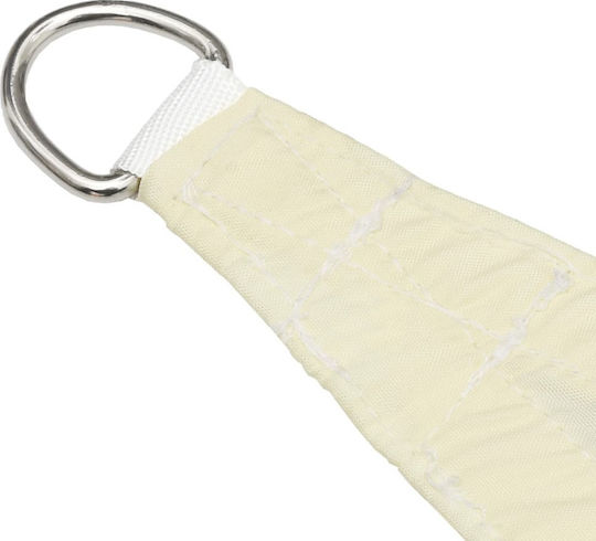 vidaXL Dreieck Sonnensegel Ecru Mit Hoop & mit PU-Beschichtung 4.5x4.5m hergestellt aus Oxford-Gewebe