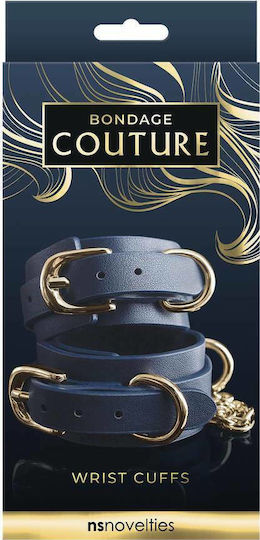 Ns Novelties Bondage Coutoure Wrist Cuffs Handschellen in Blau Farbe