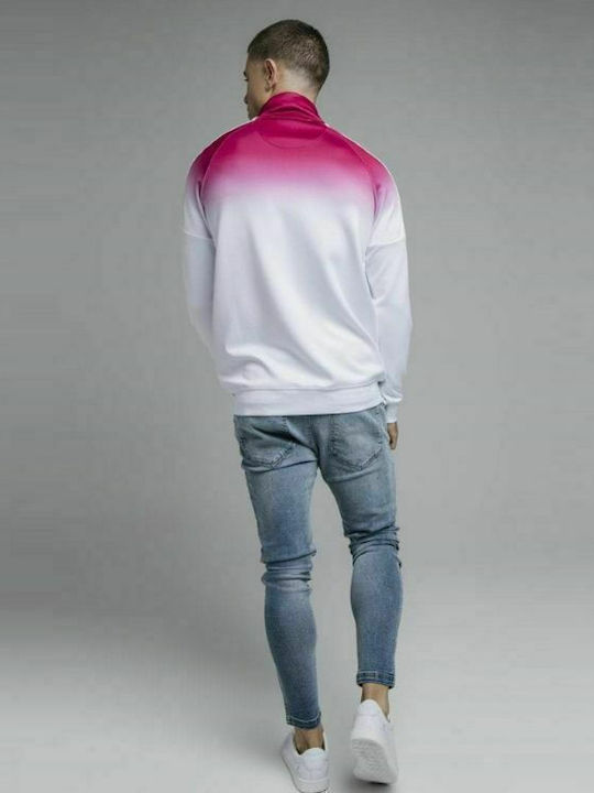 Sik Silk Men's Sweatshirt Jacket with Pockets Pink