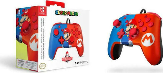 PDP Faceoff Deluxe+ Ενσύρματο Gamepad για Switch Mario