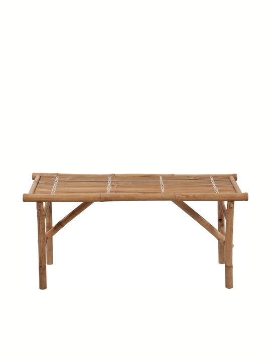 Bench Outdoor Bamboo with Pillows 118x38x45cm