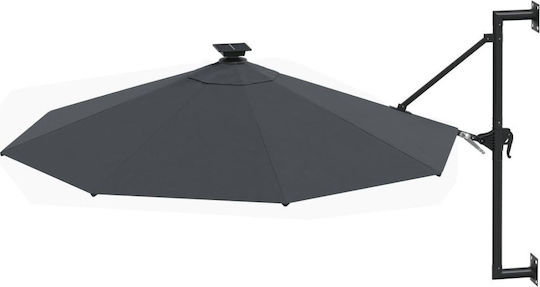 Wandmontierter Rundschreiben Metall Garten- und Terrassen-Sonnenschirm Anthrazit F3xH1.31m