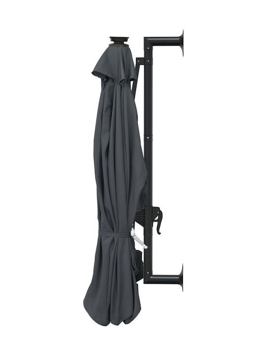 Umbrelă De Perete Rotundă Metalică Antracit Φ3xÎ1.31m