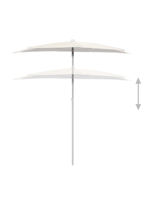 Umbrelă Rotundă Metalică Culoarea Nisipului Φ1.8xÎnălțime1.95m