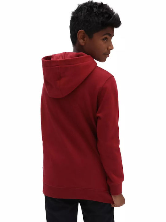 Fleece Kids Sweatshirt with Hood and Pockets Burgundy
