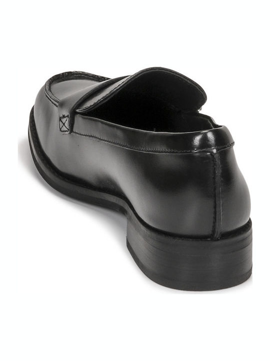 Ria Step Δερμάτινα Γυναικεία Loafers σε Μαύρο Χρώμα