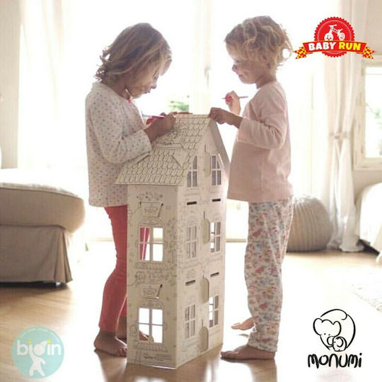 Monumi Painting House XL Spring House from 3D White Painting Cardboard