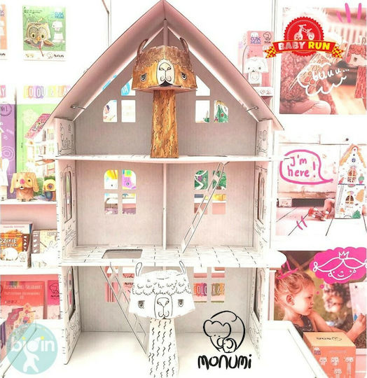 Monumi Painting House XL Spring House from 3D White Painting Cardboard