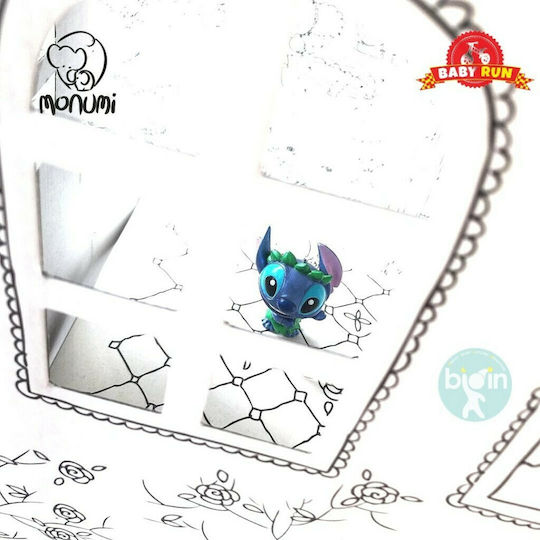 Monumi Боядисване Къщичка Двуетажна Sweet Street от 3D Бял Картон за Рисуване