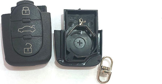 Audi Car Key Shell with 3 Buttons for Audi and Slot for 1 Battery