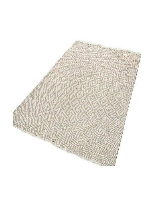 22101 Teppich Rechteckig Sommer Baumwolle Beige