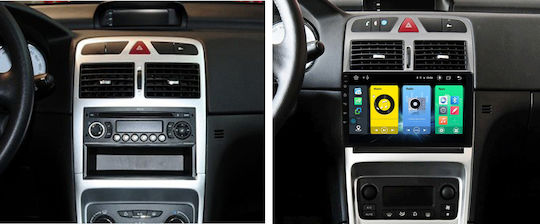 Auto-Audiosystem für Peugeot 307 2002-2013 (Bluetooth/USB/AUX/WiFi/GPS/Apple-Carplay/Android-Auto) mit Touchscreen 9"