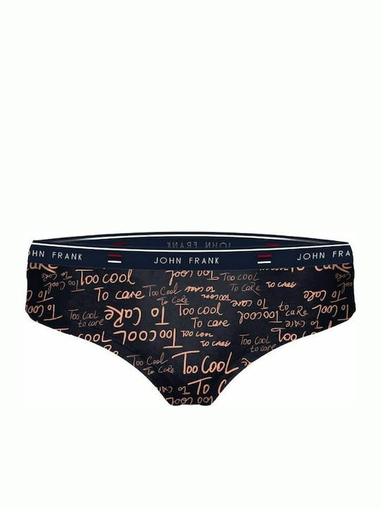 John Frank Feel Good III Hipster Βαμβακερά Γυναικεία Slip 3Pack Black/Orange