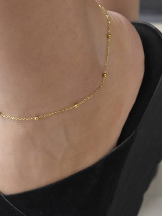 Bracelet Anklet Chain made of Steel Gold Plated