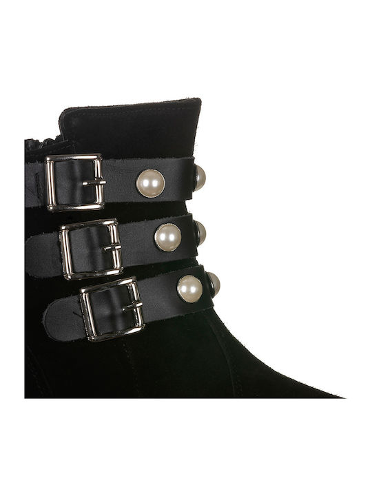 ABY Ghete Copii din Suede cu Fermuar Negre