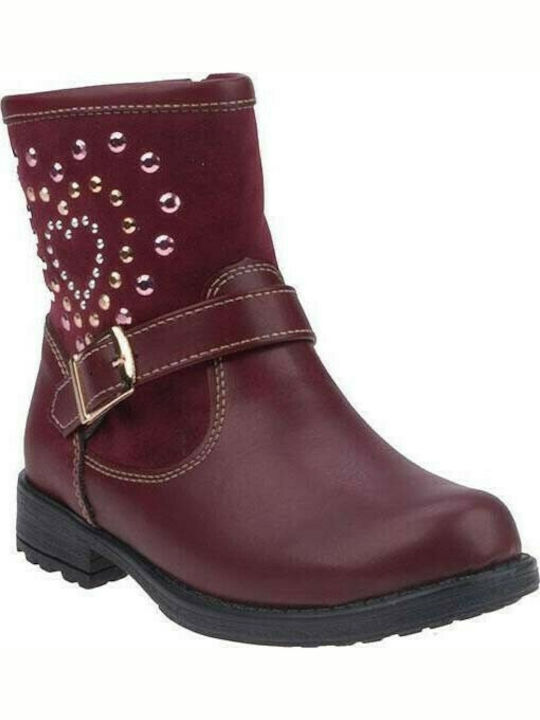 Scarpy SCR146 Heart Kids Boots Burgundy