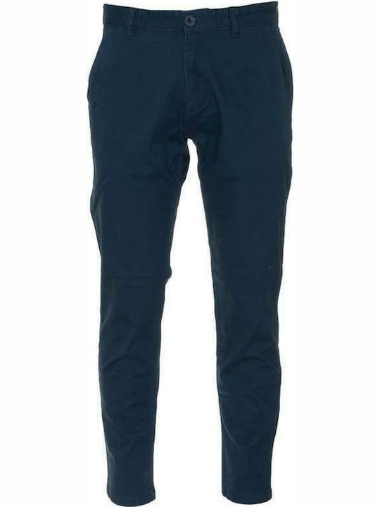 Hoof Men's Trousers Chino Elastic in Regular Fit Navy Blue