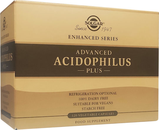 Solgar Advanced Acidophilus Plus Συμπλήρωμα με Προβιοτικά 120 φυτικές κάψουλες