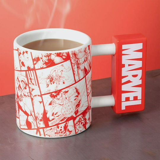 Paladone Marvel Logo Mug Ceramic White 450ml