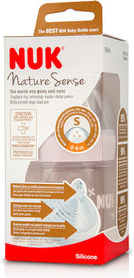 Nuk Plastikflasche Nature Sense Gegen Koliken mit Silikonsauger für 0-6 Monate Pink 150ml 1Stück 10.825.622