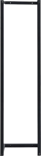 vidaXL Rack de Baie Simplă De Perete ​25x95cm Negru