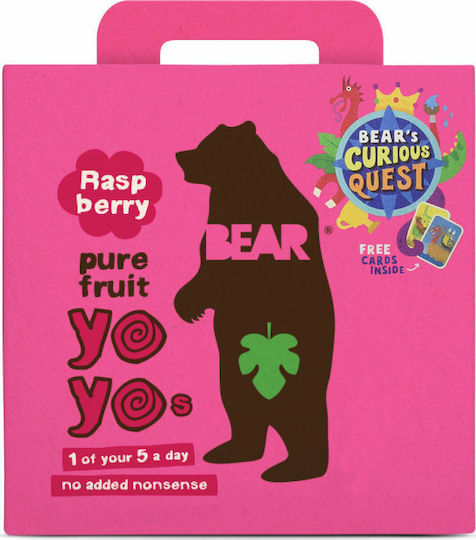 Bear 5 Γλειφιτζούρια Fruit Rolls με Γεύση Raspberry Χωρίς Προσθήκη Ζάχαρης 100gr