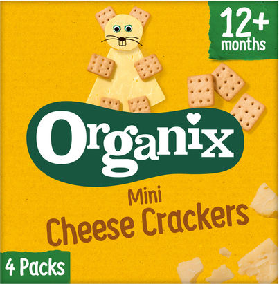 Organix Cheese Puffs Mini Crackers with Flavor Cheese Sugar Free 80gr for 12+ months