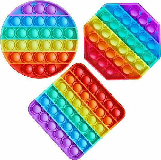 Pop it Fidget Silicone Square/Round/Polygon Rainbow (Miscellaneous Designs)