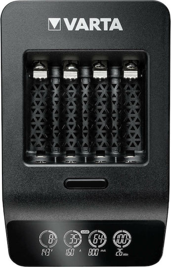 Varta LCD Smart Charger+ 4 Μπαταριών Ni-MH Μεγέθους AA/AAA Σετ με 4x AA 2100mAh