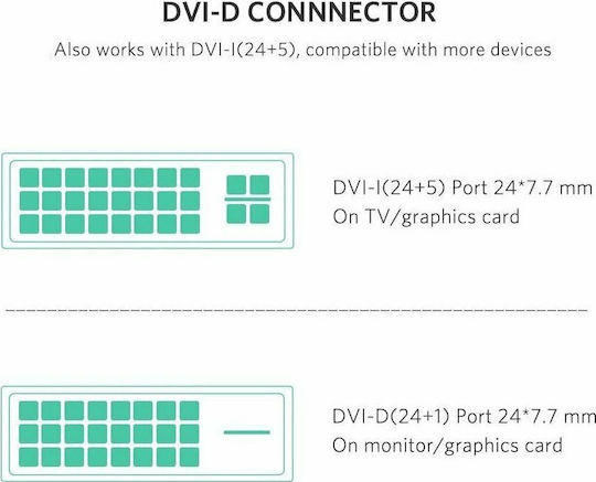 Ugreen 3m DVI-D male to HDMI male Cable Black (10136)