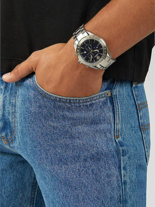 Versace V-Chrono Ρολόι Μπαταρίας με Μεταλλικό Μπρασελέ Versace V-Chrono Ρολόι Μπαταρίας με Μεταλλικό Μπρασελέ