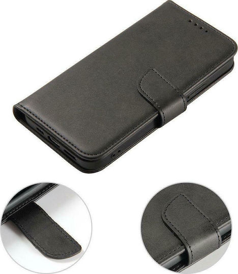 Hurtel Magnet Elegant Brieftasche Synthetisches Leder Schwarz (Galaxy S20 FE)