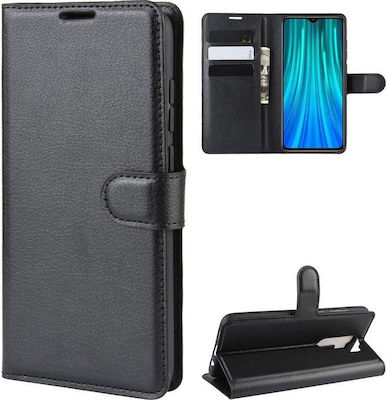 Hurtel Elegant Synthetic Leather Wallet Black (Redmi Note 8 Pro)